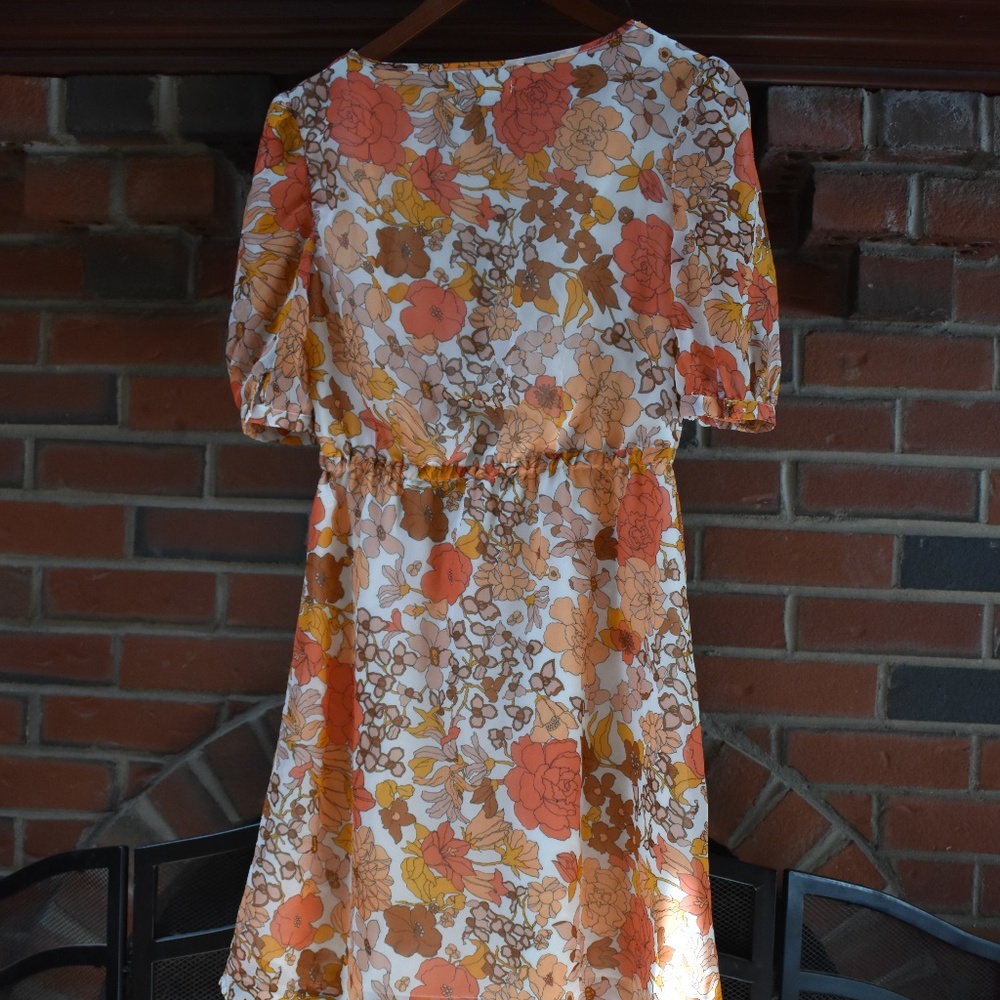Tulle Short Sleeve Dress - Picture 2 of 5